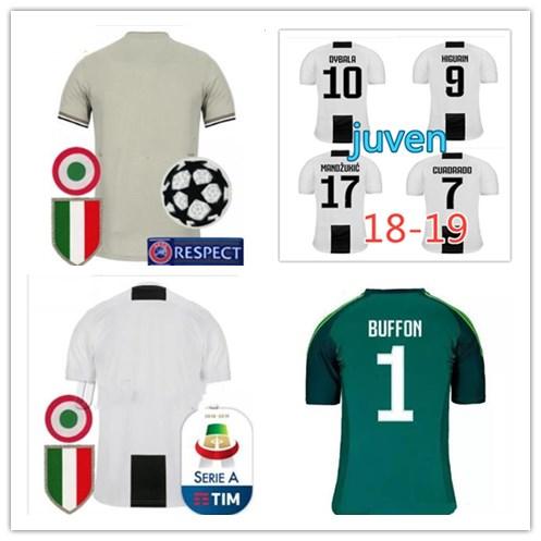 CR7 RONALDO JUVENTUS Soccer Jersey JUVE 2018 Home Away DYBALA HIGUAIN Football Shirt CRISTIANO Uniform