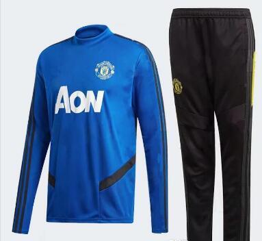 2019 2020 POGBA adult tracksuit Survetement VESTE SET POGBA football training kit Soccer Chandal LUKAKU UNITED 19 20 sweater suit