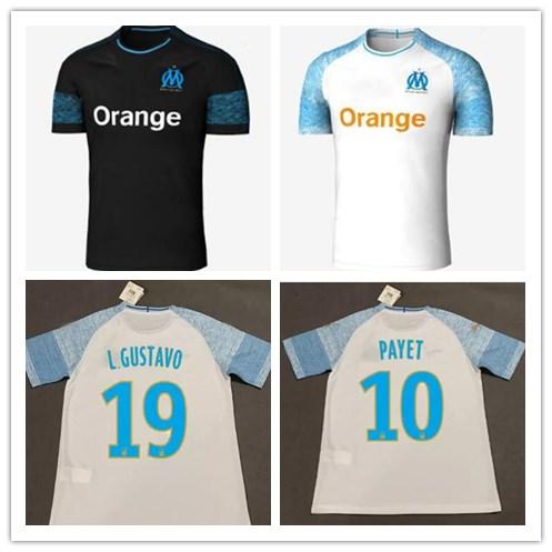 2018 2019 Olympique Soccer jersey Home white PAYET THAUVIN football uniform 18 19 Marseille Maillot de foot