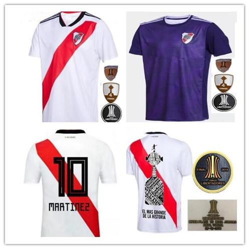 2019 River Plate Home White Soccer Jersey 18 19 riverbed River Plate Home Soccer Shirt 2018 Customized Football Uniform Sales