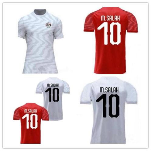 2019 Africa Cup Egypt Soccer Jerseys 19 20 M. SALAH 10 Home Red KAHRABA national team men short sleeve football SHIRT maillot de foot
