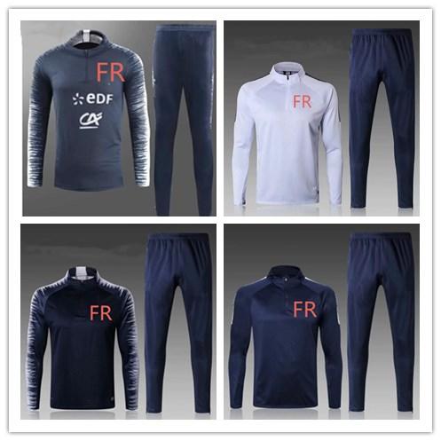 2 STAR Maillot de Foot survetement Homme football tracksuit 2018 2019 fr MBAPPE POGBA GRIEZMANN soccer jacket training suit