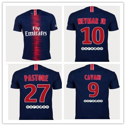 18 19 neymar jr soccer jersey home 2018 2019 mbappe CAVANI PASTORE DRAXLER away Paris football shirts survetement maillot de foot customize