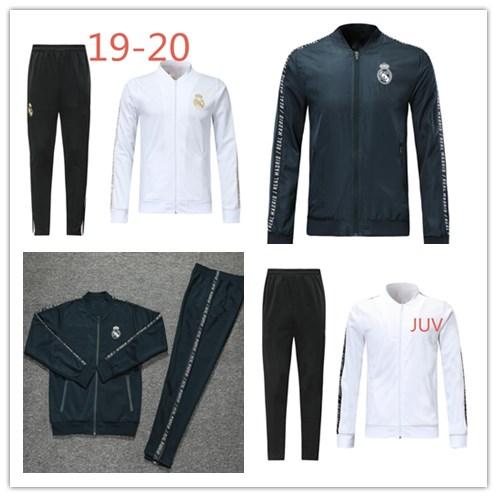 2020 New Real Madrid soccer training suit full zipper tracksuit kit 19 20 RONALDO MODRIC BALE MARCELO real madrid football jacket pant