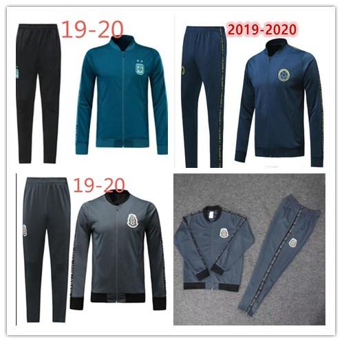New Mexico Colombia soccer tracksuit zipper jacket Thai quality 19 20 Argentina football training suit soccer jacket pants