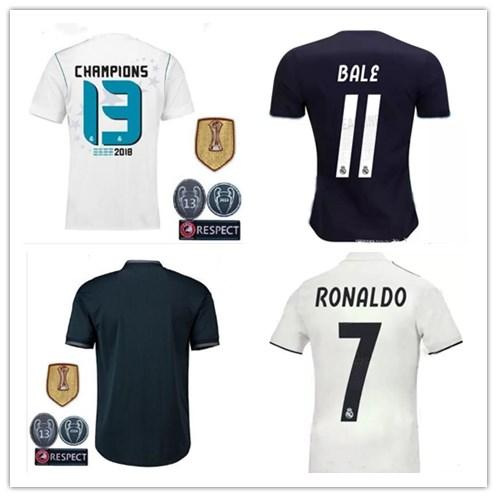 2018 2019 Real madrid Soccer Jersey Ronaldo Modric Kroos Sergio Ramos Bale 2018 2019 ASENSIO ISCO football Shirt Champions League uniform