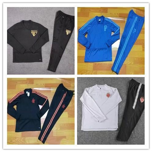 Brazil Flamengo soccer tracksuits Sao paulo soccer kits 2018 2019 Flemish Palmeiras training suit G.JESUS FALCAO football jackets kits