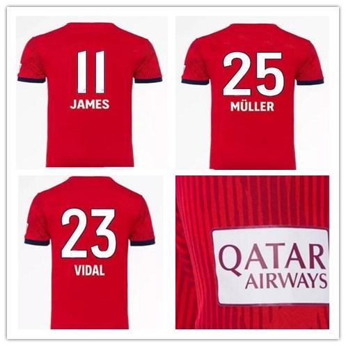 2018-19 LEWANDOWSKI MULLER home football jersey 18-19 VIDAL COSTA ROBBEN BOATENG ALABA RIBERY football shirt