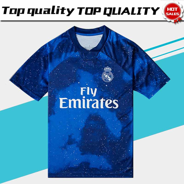 2019 Real Madrid Limited Edition soccer Jersey Blue EA Sports Jerseys #12 MARCELO #10 MODRIC Real Madrid special version football Shirts