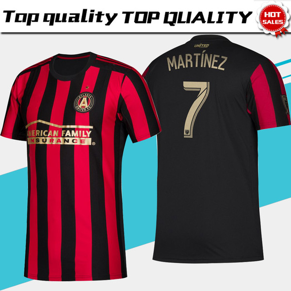 2019 MLS Atlanta United FC Soccer Jerseys #10 G.MARTINEZ #7 MARTINEZ Atlanta United FC Home red black Soccer Shirt 2019 Football Uniform