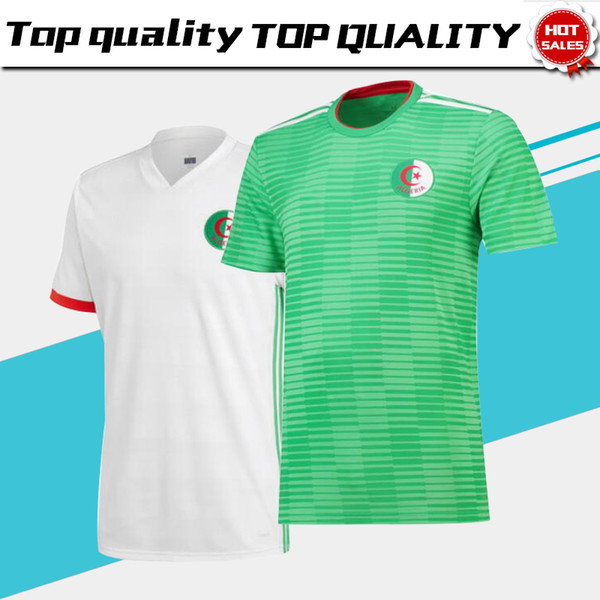 Algeria home white away green Soccer Jersey 2018 Algeria home white soccer shirt 2018 away green Football uniforms