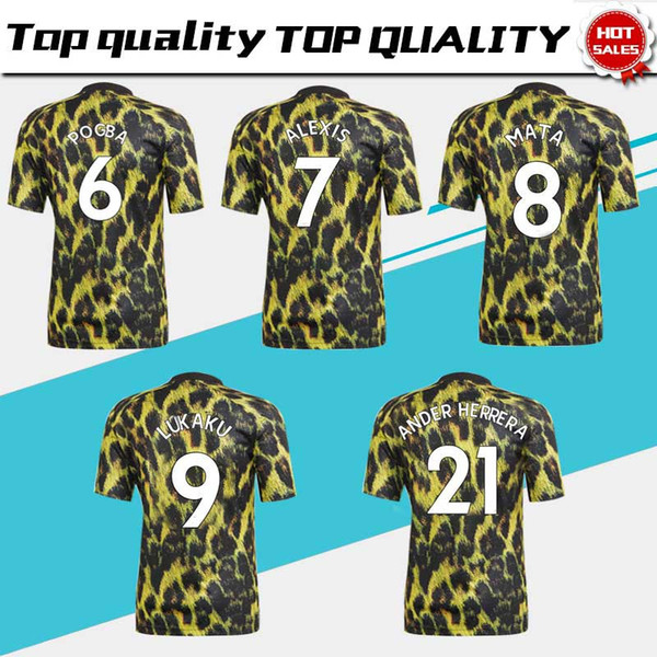 New 2019 #6 POGBA Limited Edition soccer Jersey #10 RASHFORD 18/19 Men Jerseys Leopard Print special version football Shirts On Sale S-4XL