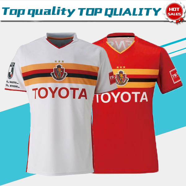 J1 League Nagoya Grampus Soccer Jerseys Home Red #7 JO #10 DENSO 19/20 Away White Soccer Shirt 2019 Short Sleeve Football Uniform