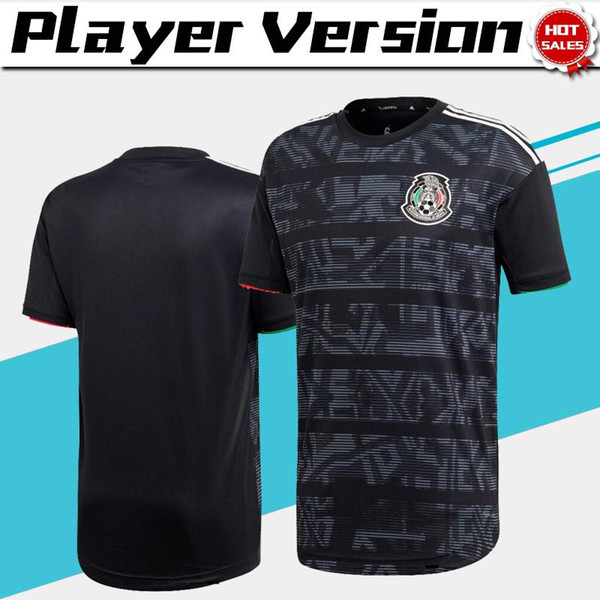 Player Version 2019 Copa América Mexico home Soccer Jerseys 19/20 Soccer Game black Shirt 2019 Mexico Football Uniforms On sale