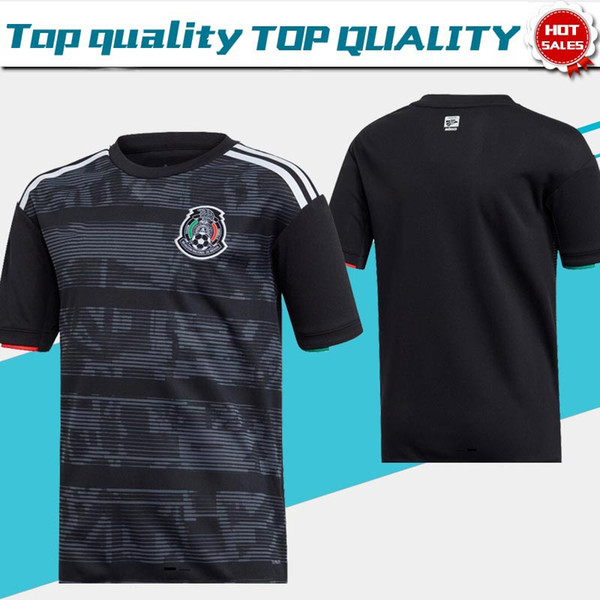 New 2019 Mexico CCCF Gold Cup home black Soccer Jersey #14 CHICHARITO 19/20 #22 H.LOZANO Men's black jersey Football Uniform On sale