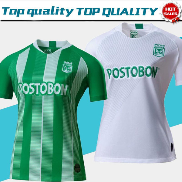 2019 Atletico Nacional Medellin Soccer Jerseys 19/20 Medellin Home green Away white Football Shirts Colombian Primera A Soccer Shirt On Sale