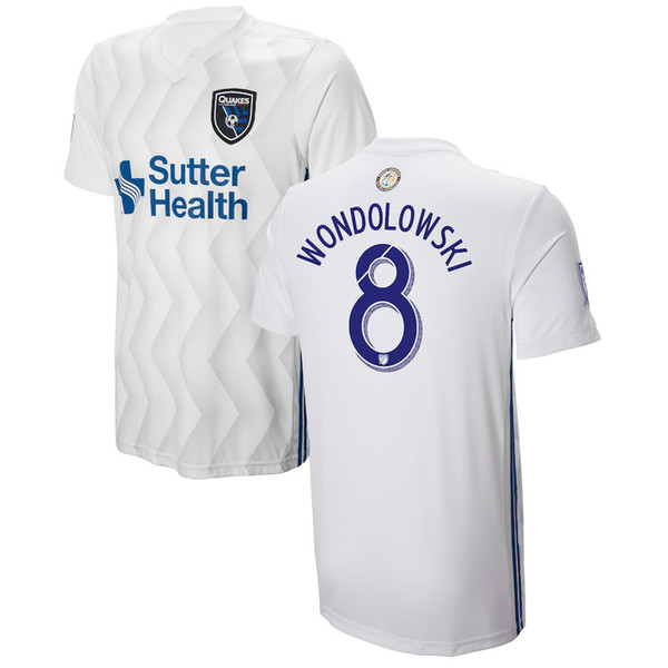 Player version Earthquakes away white Soccer Jersey 2018 MLS Earthquakes soccer Shirt 18 /19 football uniforms