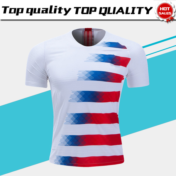 2018 PULISIC Home Soccer Jersey 2018 PULISIC home Soccer Shirt men adult Football Uniform Sales