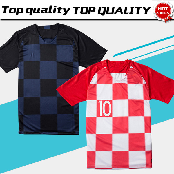 2018 World Cup #10 MODRIC home Soccer Jerseys 2018 #17 MANDZUKIC away Football Uniform Thai Quality Soccer Shirts