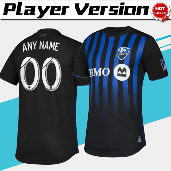 2019 MLS Player version Montreal Impact Home Black Soccer Jersey 2019 Montreal Impact soccer short sleeve shirt Black Football uniforms