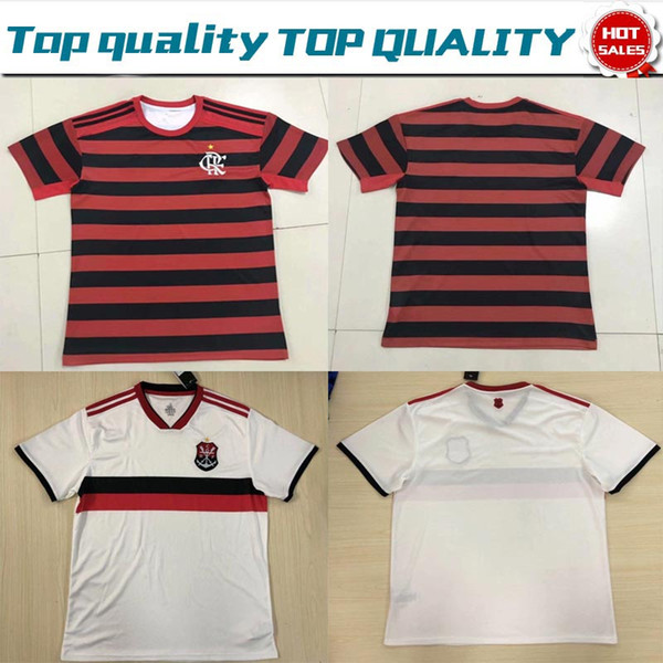 Flamengo home red black Soccer Jersey 2019 away white Flamengo Soccer Shirt 19/20 Customized #10 DIEGO #9 GUERRERO football Uniform Sales