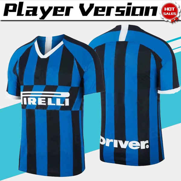 2019 Player Version Inter home Soccer Jersey #9 ICARDI #14 NAINGGOLAN Brand New 19/20 Soccer Football uniforms Short Sleeve Customize sales