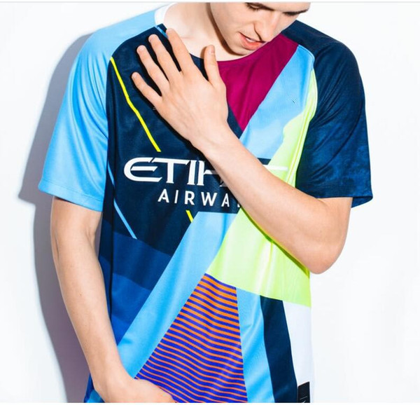 2019 City Mashup Soccer Jersey #10 KUN AGUERO 19/20 Football Shirt mashup #17 DE BRUYNE #33 G.JESUS New Adult Football Uniform