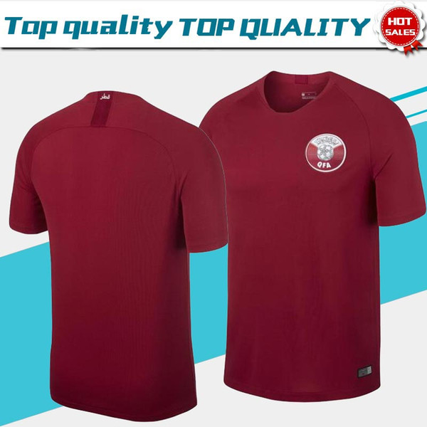 2018 Qatar SC home red Soccer Jerseys 18/19 Men short sleeve Qatar home red Soccer Shirt 2018 Football Uniform