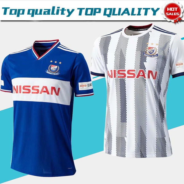 J1 League Yokohama F. Marinos Soccer Jerseys 2019 Yokohama F. Marinos Home blue Soccer Shirt 2019 away white Football Uniform