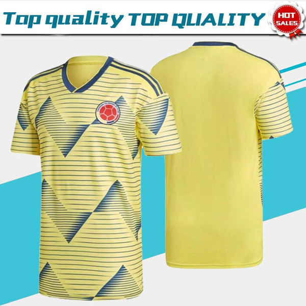 2019 Copa America Colombia soccer Jersey Colombia Home yellow Soccer shirt 19/20 Copa America Match #10 JAMES Thai Football uniform