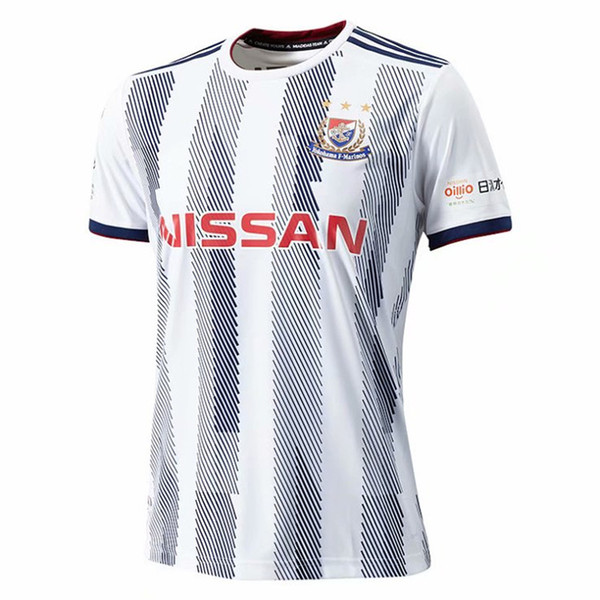 J1 League Yokohama F. Marinos Soccer Jerseys 2019 Yokohama F. Marinos away white Soccer Shirt 2019 Football Uniform