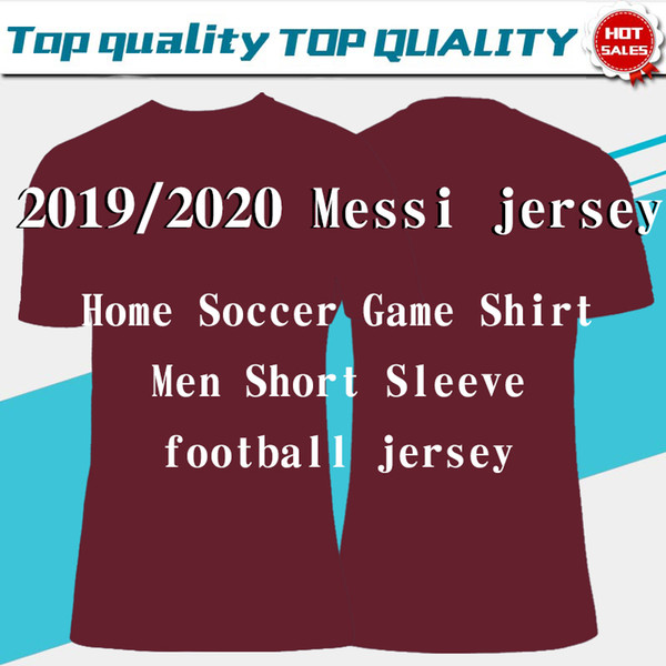 Newest 2019 #10 MESSI Home Soccer Jersey #7 GRIEZMANN Match Shirt 19/20 #11 O.DEMBELE #9 SUAREZ #4 RAKITIC Club Football Uniform Size S-4XL