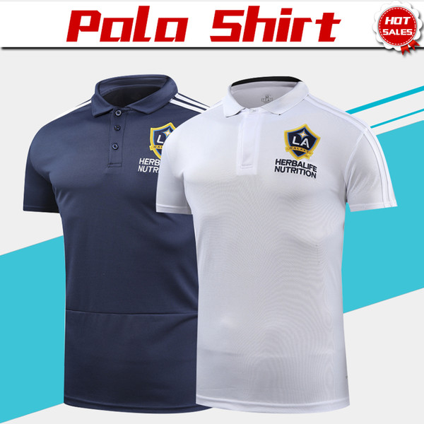 2019 Los Angeles Galaxy Polo Shirt White Soccer Jersey 18/19 Galaxy Soccer Polo Football Uniforms Blue Sport Shirts