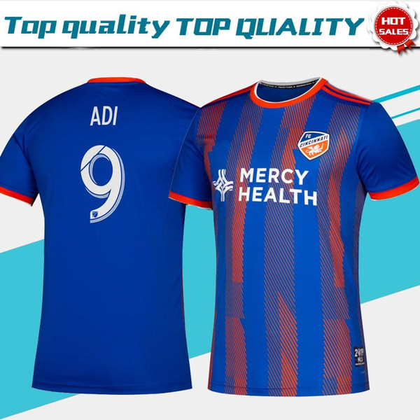 2019 MLS Cincinnati home Soccer Jerseys #9 ADI #4 GARZA Cincinnati blue Soccer Shirt 2019 #6 BERTONE #2 WASTON Football Uniform