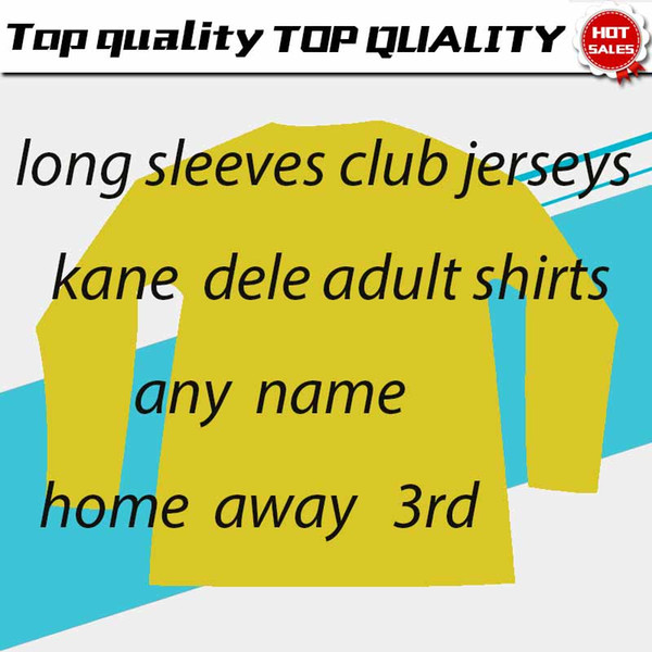 2019 Long Sleeves #10 KANE jerseys home white away blue 18/19 club football 3rd #7 SON #20 DELE #23 ERIKSEN adult jerseys On Sale