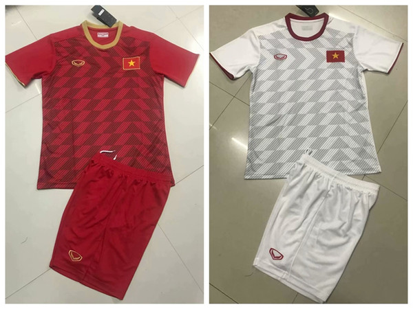 New 2019 Vietnam Soccer Jersey shirt+shorts adult sets 19 20 home away football shirts S-L