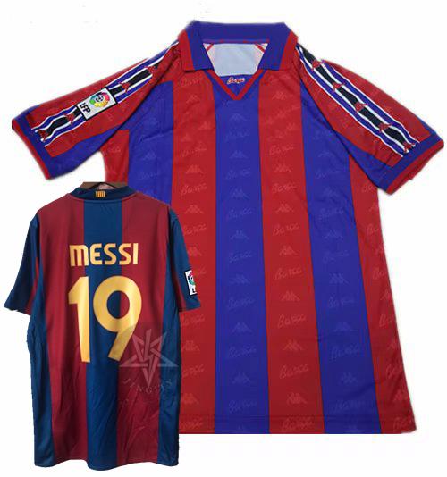 La Liga 1996 1997 Ronaldo Guardiola Enrique Giovanni 2007 MESSI RONALDINHO Retro Soccer jersey 96 97 07 Classic Retro football shirt