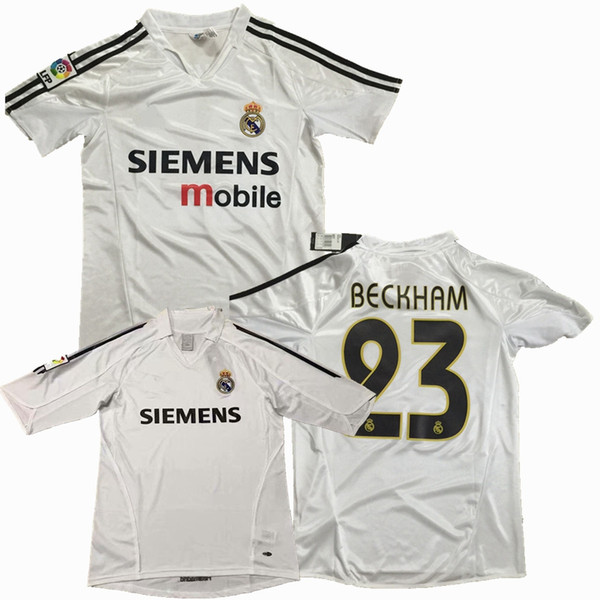 04 05 06 Real Madrid Retro Shirts Retro Soccer Jerseys Zidane RONALDO Beckham 2004 2005 2006 football shirt