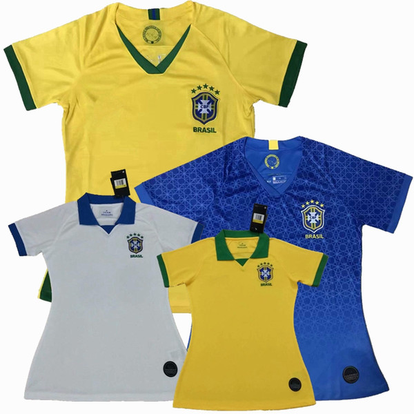2019 2020 Brazil women Soccer Jersey 19 20 home away white football Female models shirts s-xl
