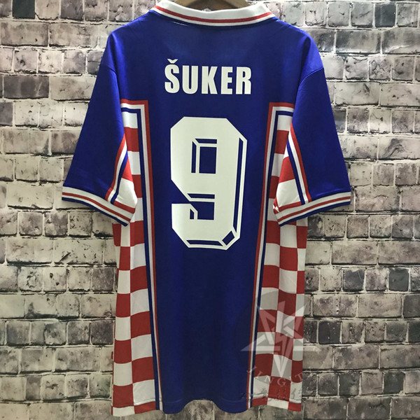 Croatia Davor Suker Retro Soccer Jerseys 1988 Mario Stanic Zvonimir Boban Robert Prosinecki MODRIC 98 Retro home away football Shirts