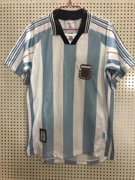 1998 1999 Retro Argentina Soccer jersey BATISTUTA ZANETTI World Cup 98 99 Retro football shirt S-2XL