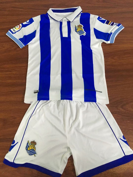 child 2018 2019 Real Sociedad kids soccer Jersey 18 19 Football home shirts