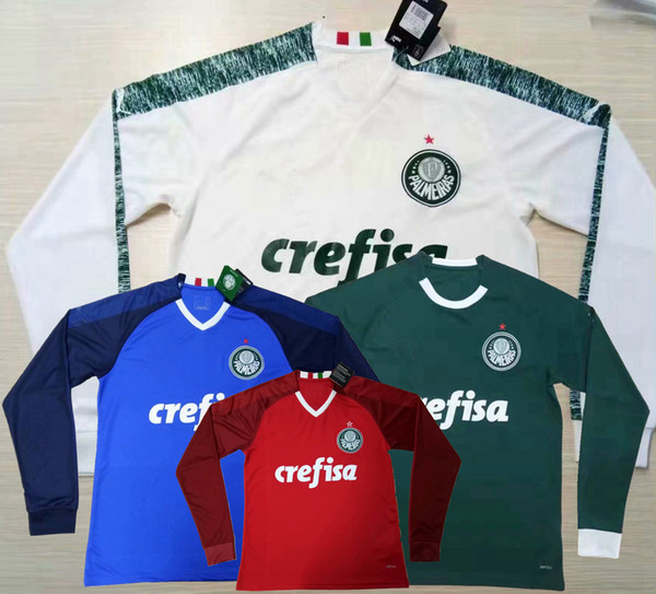New 2019 2020 Palmeiras Long sleeve Soccer Jersey Palmeiras SP Home away 3rd edition 18 19 Football full Shirt S-2XL
