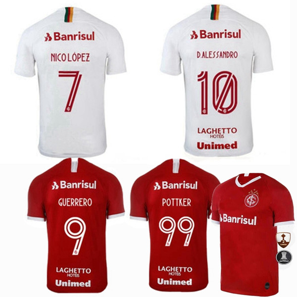 2019 2020 Internacional Soccer Jersey 19 20 Damiao Silva D'Alessandro GUERRERO home away football shirts jerseys S-2XL