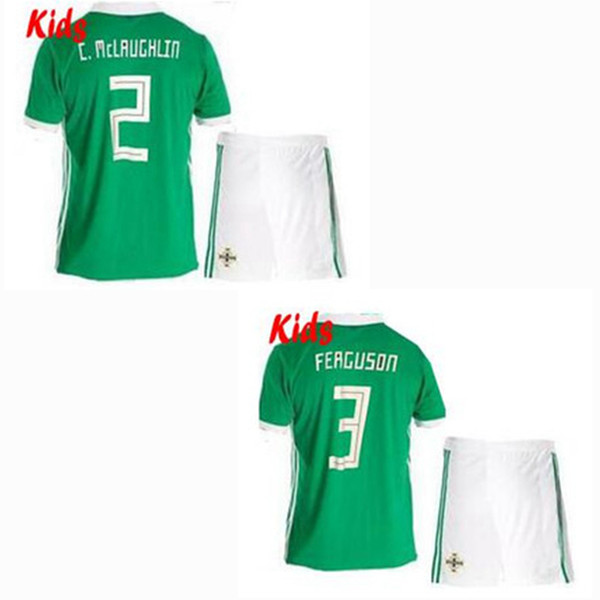 Northern Ireland Kids soccer jersey 2018 football shirt 18 19 home children boys