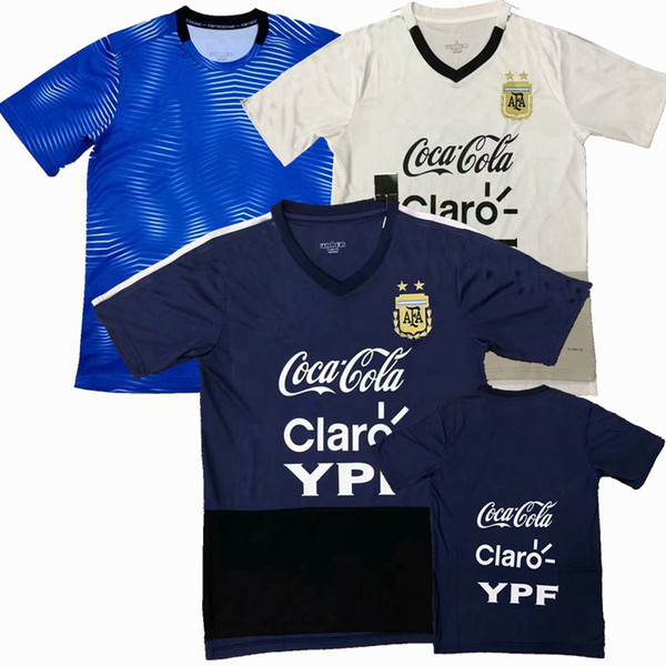 New Sports football Argentina shirt blue white messi training Soccer Jerseys S-2XL.