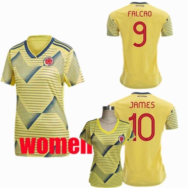 2019 2020 Colombia Women Soccer Jersey CUADRADO JAMES FALCAO ARIAS SANCHEZ 19 20 football Female shirts S-XL