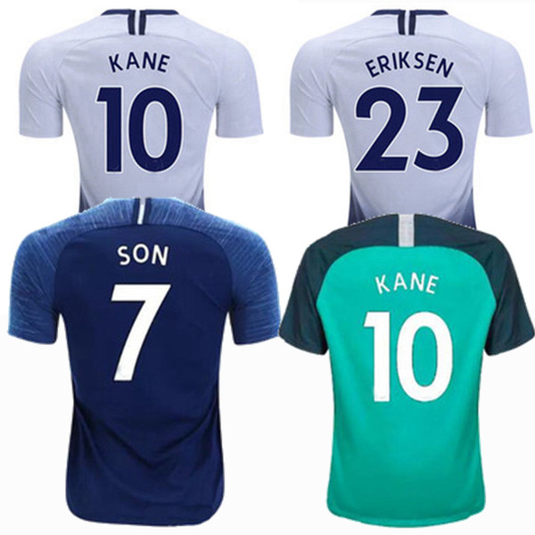 Top thailand quality KANE spurs Soccer Jersey 2018 2019 LUCAS LAMELA ERIKSEN DELE SON jersey 18 19 Football kit shirt Men and KIDS uniform