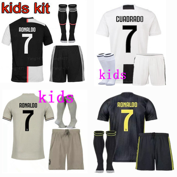 2019 2020 Juventus KIDS Soccer Jerseys 18 19 20 PJANIC DYBALA D. COSTA RONALDO KHEDIRA BERNARDESCHI CHIELLINI BONUCCI Boys football shirts