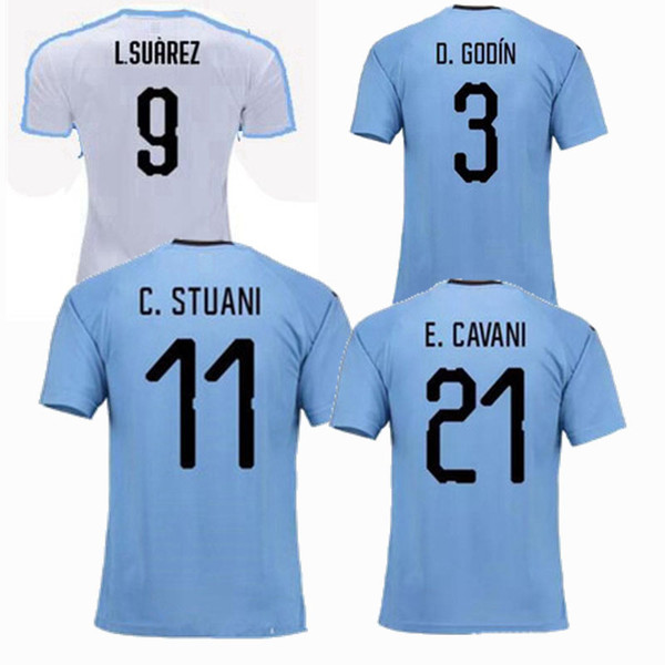 American Cup 2019 2020 Uruguay Soccer Jersey SUAREZ CAVANI GODIN 19 20 home away Uruguay football Shirts S-2XL